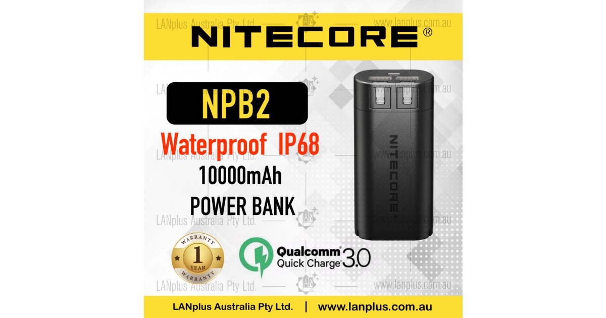 Nitecore NPB2 10000mAh Waterproof Power Bank