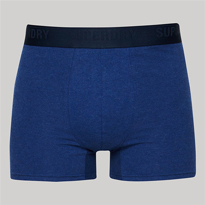 Superdry Blue Organic Cotton Boxer Multi Triple Pack