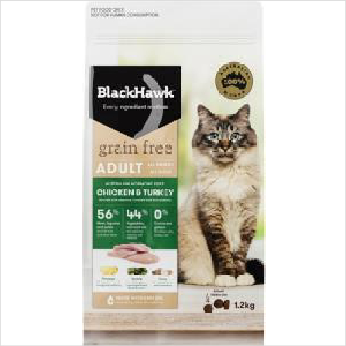 Black Hawk Cat Food Grain Free Chicken & Turkey 1.2kg