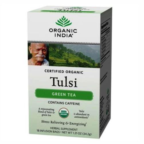 Organic India Tulsi Tea - Green Tea - 18 Tea Bags