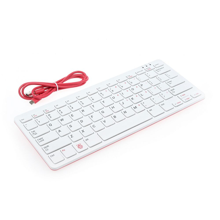 Raspberry Pi SC0167 US Layout Official Red / White Keyboard and Hub