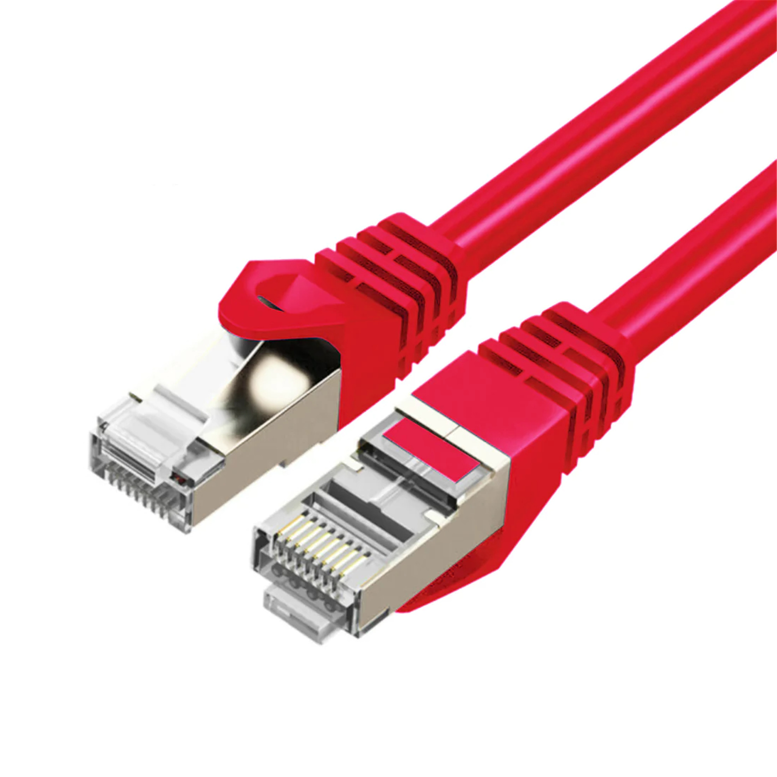 Cruxtec 50cm Cat7 10GbE SF/FTP Triple Shielding Ethernet Cable - Red