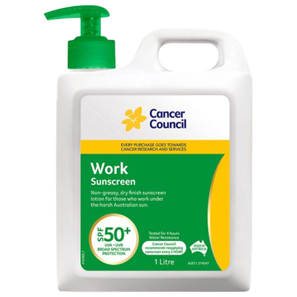 Cancer Council Work SPF50+ Pump - 1L