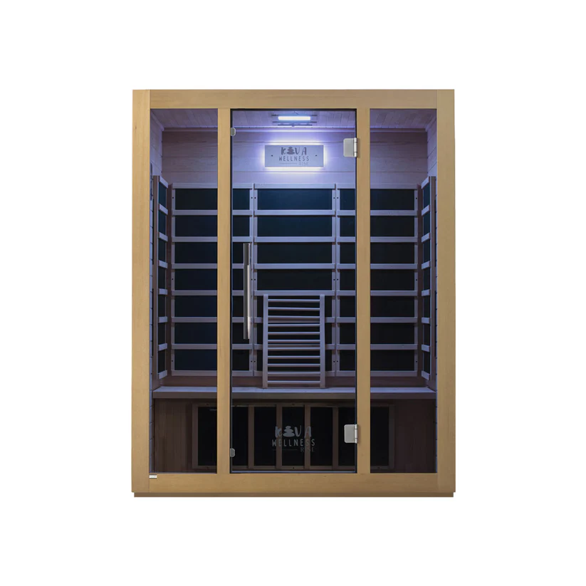 Kiva Wellness Rise 3 Person Far-infrared Sauna With chromotherapy Light