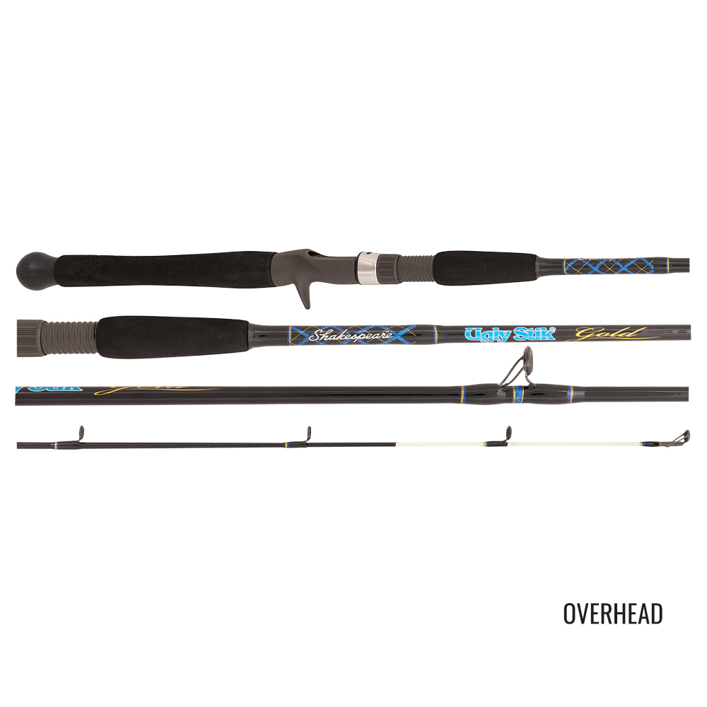 5'10 Ugly Stik Gold 6-10kg 3 Piece Baitcaster Rod - Travel Rod