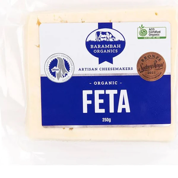 Barambah Organics Cheese Feta (Vacuum Pack) 250g