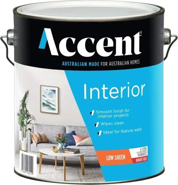 Accent Interior Low Sheen Bright Red Tint Base 4L
