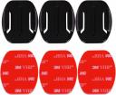 Adhesive Mounts For Gopro Cameras - 3X Curved & 3X Flat Mounts Bundle W/ 3M Sticky Pads- Tape Mount To Your Helmet/Bike/Board/Car- Fits All Go Pro Mo