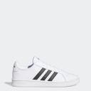Adidas Grand Court Base EE7904 Universal All Year Men Shoes Black/White 12 UK / 12.5 US / 47 1/3 EUR / 30.5 cm