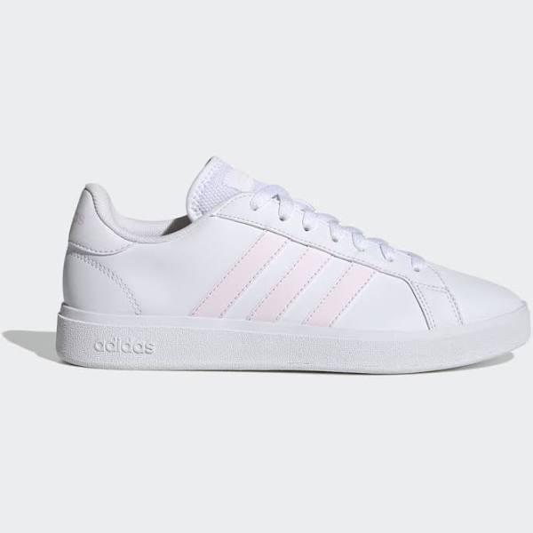 adidas-Grand Court TD Lifestyle Court Casual Shoes-Women-Cloud White / Almost Pink / Cloud White-6.5
