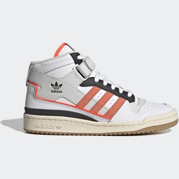 Adidas Originals Forum Mid Womens White/Semi Coral Fusion/Solar Red Size 10 - Hype DC | AfterPay Available