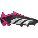 Adidas Predator Accuracy.1 Low Firm Ground Boots Black / White / Team Pink 2 10.5 - Unisex Football Football Boots