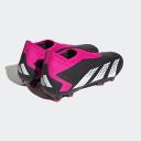 Adidas Predator Accuracy.3 Laceless FG Firm Ground Soccer Cleats Black/White/Pink - Size 5