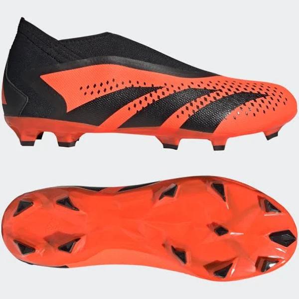 Adidas Predator Accuracy.3 Laceless Firm Ground Soccer Cleats - Unisex - Team Solar Orange / Core Black - 4.5