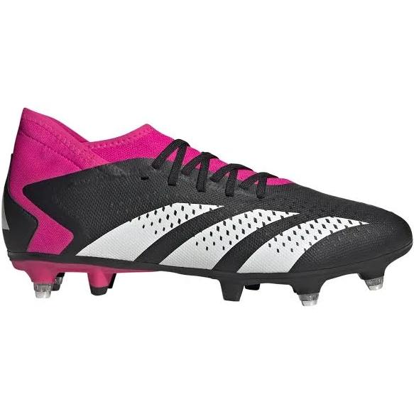 Adidas Predator Accuracy.3 Soft Ground Boots Black / White / Team Pink 2 7.5 - Unisex Football Sport Shoes