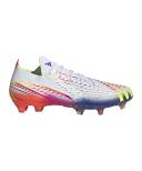 adidas-Predator Edge.1 Low Firm Ground Boots-Unisex-Cloud White / Solar Yellow / Power Blue-M 8.5 / W 9.5