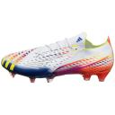 adidas-Predator Edge.1 Low Firm Ground Boots-Unisex-Cloud White / Solar Yellow / Power Blue-M 8.5 / W 9.5
