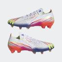 adidas-Predator Edge.1 Low Firm Ground Boots-Unisex-Cloud White / Solar Yellow / Power Blue-M 8.5 / W 9.5