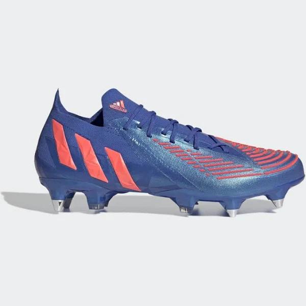 Adidas Predator Edge.1 Low Soft Ground Boots Blue / Turbo / Blue 13.5 - Unisex Football Sport Shoes