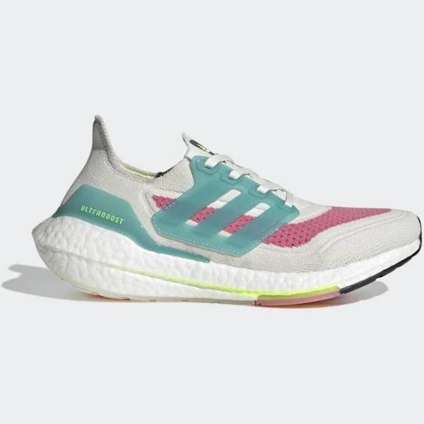Adidas Women's Athletic Shoes Running Shoes - Color: Ivory/White/Green/Pink US Size 8.5 - AfterPay & zipPay Available