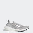 Adidas Womens Ultraboost 21 Shoes - Size 10 - MGH Solid Grey / Silver Metallic / Light Solid Grey