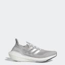 Adidas Womens Ultraboost 21 Shoes - Size 9.5 - MGH Solid Grey / Silver Metallic / Light Solid Grey