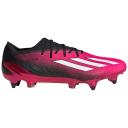 Adidas x Speedportal.1 Soft Ground Boots Team Pink 2 / White / Black 10 - Unisex Football Sport Shoes