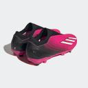 Adidas x Speedportal.3 Laceless FG Firm Ground Soccer Cleats Pink/Metallic/Black - Size 6