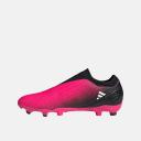 Adidas x Speedportal.3 Laceless FG Firm Ground Soccer Cleats Pink/Metallic/Black - Size 8.5