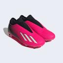 Adidas x Speedportal.3 Laceless FG Firm Ground Soccer Cleats Pink/Metallic/Black - Size 9
