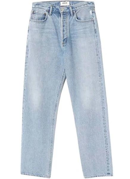 AGOLDE '90s Pinch Waist High-Rise Straight-Leg Organic Jeans - Women - Light Denim Jeans - XXL