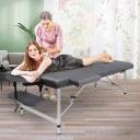 ALFORDSON Massage Table 2 Fold 55cm Portable & Foldable (Black) - AfterPay & zipPay Available