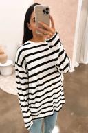 All about Eve - Womens T-shirts - Clifford L/S Stripe Tee Black