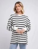 All about Eve - Womens T-shirts - Clifford L/S Stripe Tee Black
