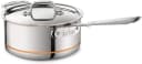 All-Clad 6203 SS Copper Core 5-Ply Bonded Dishwasher Safe Saucepan With Lid/Cookware, 3-Quart, Silver