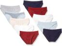 Amazon Essentials Womens WAE90087FL18 Cotton Stretch Bikini Panty, 10-Pack Bikini Style Underwear