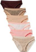 Amazon Essentials Womens WAE90087FL18 Cotton Stretch Bikini Panty, 10-Pack Bikini Style Underwear