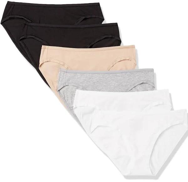 Amazon Essentials Womens WAE90087FL18 Cotton Stretch Bikini Panty, 10-Pack Bikini Style Underwear