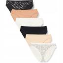 Amazon Essentials Womens WAE90087FL18 Cotton Stretch Bikini Panty, 10-Pack Bikini Style Underwear