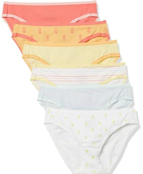 Amazon Essentials Womens WAE90087FL18 Cotton Stretch Bikini Panty, 10-Pack Bikini Style Underwear