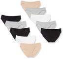 Amazon Essentials Womens WAE90087FL18 Cotton Stretch Bikini Panty, 10-Pack Bikini Style Underwear