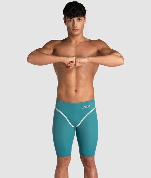 Arena Men's Powerskin Carbon Core FX SL Limited Edition Jammer Tech Suit Swimsuit - Calypso Bay | Elastane/Polyamide - Swimoutlet.com