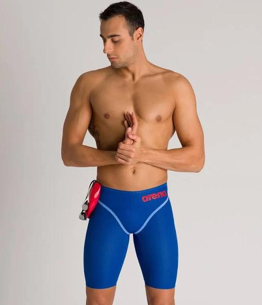 Arena Men's Powerskin Carbon Glide Jammer Tech Suit Swimsuit - Ocean Blue | Elastane/Polyamide - Swimoutlet.com