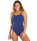 Arena Women's Challenge Back One Piece Swimsuit - Navy/Metallic Silver | Polyester - Swimoutlet.com
