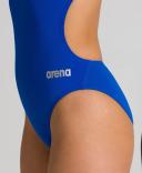 Arena Women's Challenge Back One Piece Swimsuit - Royal/Metallic Silver | Polyester - Swimoutlet.com