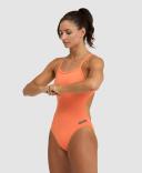 Arena Women's Solid Challenge Back One Piece Swimsuit - Nespola/Asphalt | Polyester - Swimoutlet.com