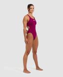 Arena Women's Solid Challenge Back One Piece Swimsuit - Red Fandango/White | Polyester - Swimoutlet.com