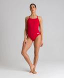 Arena Women's Solid Maxlife Light Drop Back One Piece Swimsuit - Navy/Metallic Silver | Polyester - Swimoutlet.com