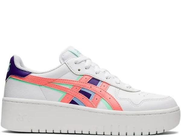 ASICS Women's Japan S Platform (Detail Manipulation) - Sportstyle Sneakers - WHITE/SUN Coral 11