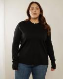Atmos&Here Curvy - Women's Black Jumpers - Chelsea Classic Wool Blend Knit - Size 26 at The Iconic